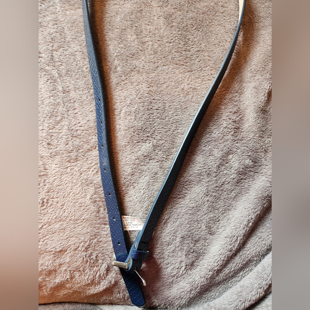 Blue Snakeskin Belt - Picture 3 of 3